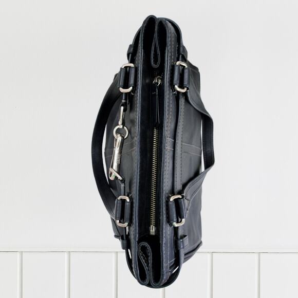 Coach Legacy Hampton Black Leather Satchel - Picture 6 of 12